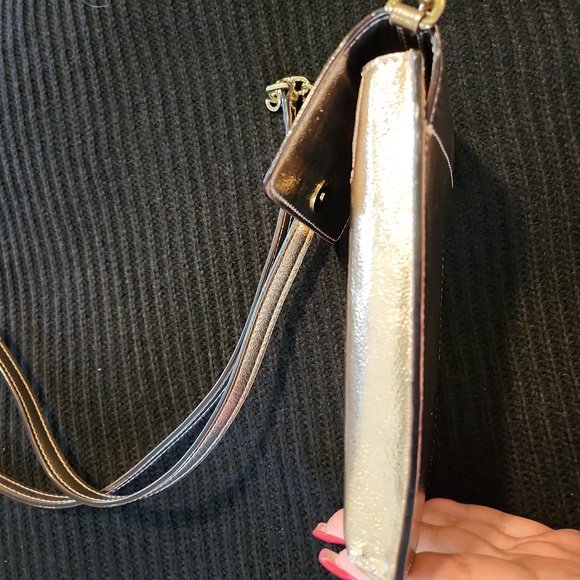 NWOT KATE SPADE Italian Pebble Leather Metallic Gold Crossbody Phone Bag - Picture 10 of 15